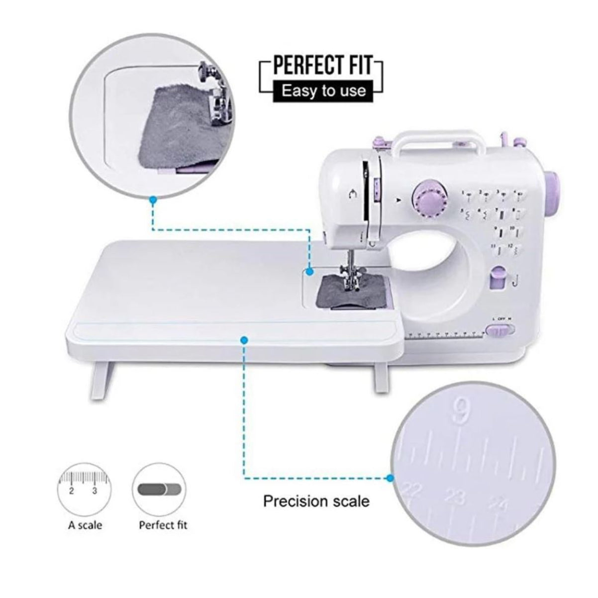 🧵 Máquina de Coser Semi Profesional de 12 Puntadas + Mesa Ampliadora