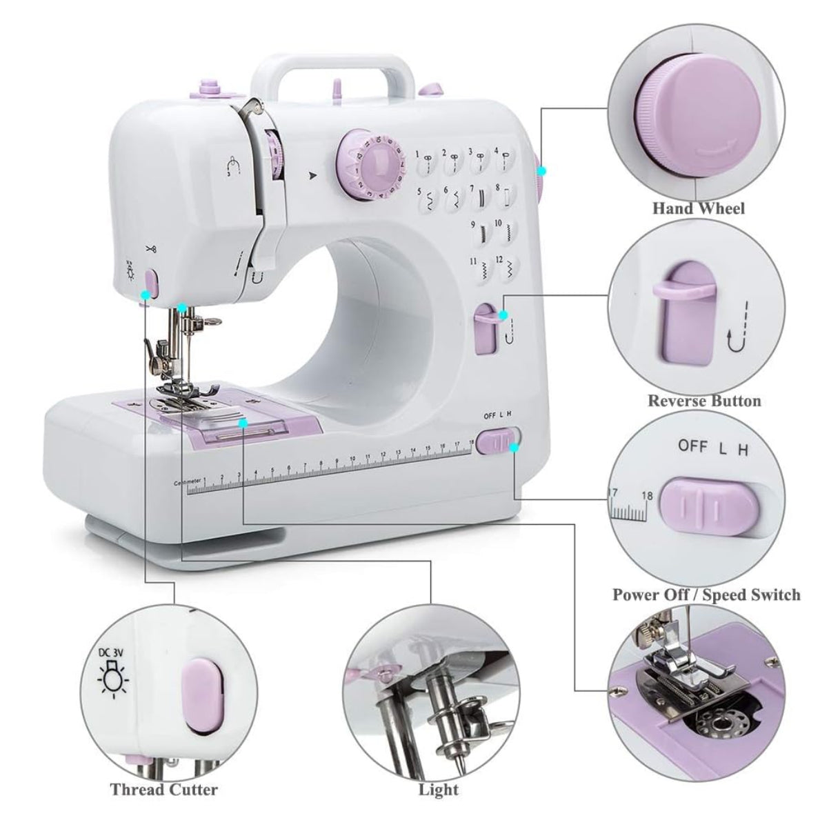 🧵 Máquina de Coser Semi Profesional de 12 Puntadas + Mesa Ampliadora
