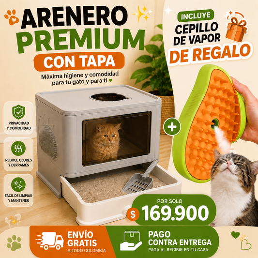 🐱 Arenero Confort para Gatos con Pala + Obsequio